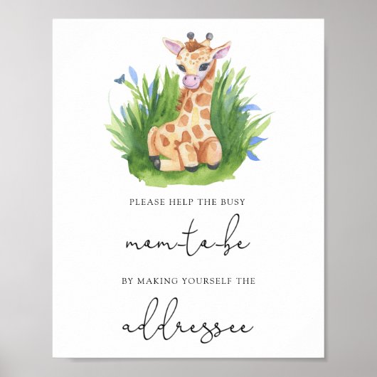 Help de bezige aanstaande moeder een envelop adres poster (Voorkant)