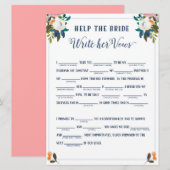 Help de Bride bij het schrijven van haar Vows Vrij Kaart (Voorkant / Achterkant)