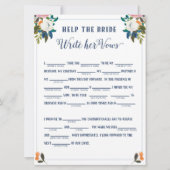 Help de Bride bij het schrijven van haar Vows Vrij Kaart (Voorkant)