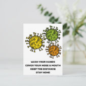 Help de Corona-virus Covid19 te stoppen Briefkaart (Staand voorkant)