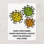 Help de Corona-virus Covid19 te stoppen Briefkaart (Voorkant)