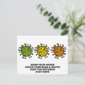 Help de Corona-virus Covid19 te stoppen Briefkaart (Staand voorkant)