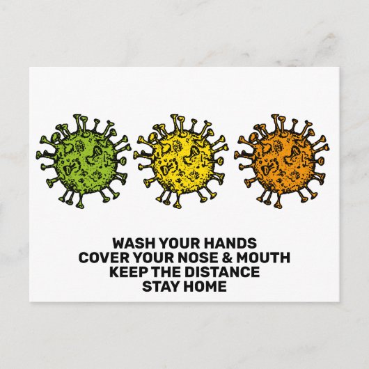 Help de Corona-virus Covid19 te stoppen Briefkaart (Voorkant)