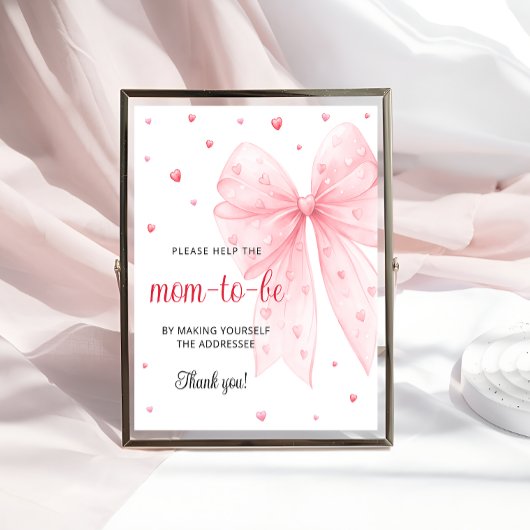 Help de drukke moeder-to-be adres en envelop poster