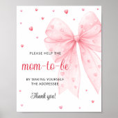 Help de drukke moeder-to-be adres en envelop poster (Voorkant)