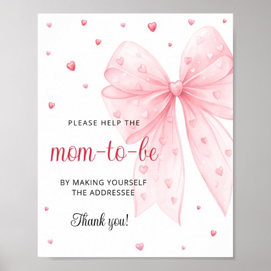 Help de drukke moeder-to-be adres en envelop poster (Voorkant)
