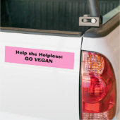 Help de hulpeloze:GA VEGAN Bumpersticker (Op Truck)