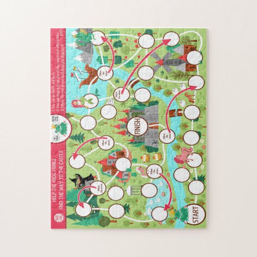 Help de kikkerprins naar het Kind van het Castle G Legpuzzel (Verticaal)