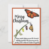 Help de Monarch vlinder te redden Notitiekaartje (Voorkant)