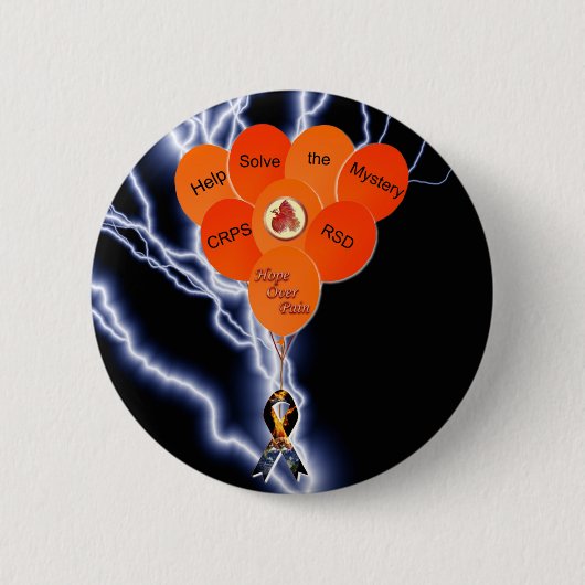 Help de Mystery CRPS RSD Hope boven pijnbek op te Ronde Button 5,7 Cm (Voorkant)
