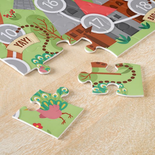 Help de nacht naar het kasteel-Kinder spel Legpuzzel (Zijkant)