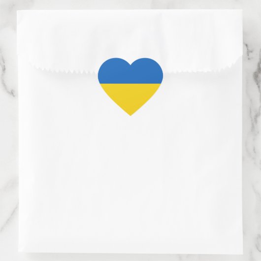 Help de Oekraïense vlag Hart Sticker (Tas)