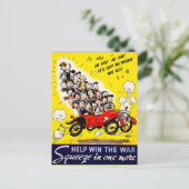 Help de oorlog te winnen - Carpool Briefkaart (Staand voorkant)