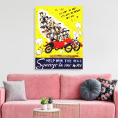 Help de Oorlog Winnen - Carpoolen Canvas Afdruk (Insitu (Woonkamer))