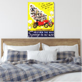 Help de Oorlog Winnen - Carpoolen Canvas Afdruk (Insitu (Slaapkamer))
