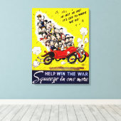 Help de Oorlog Winnen - Carpoolen Canvas Afdruk (Insitu (Houten vloer))