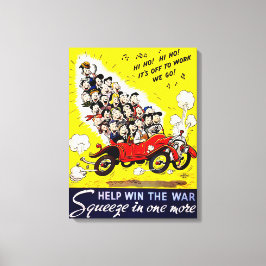 Help de Oorlog Winnen - Carpoolen Canvas Afdruk