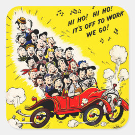 Help de Oorlog Winnen - Carpoolen Vierkante Sticker