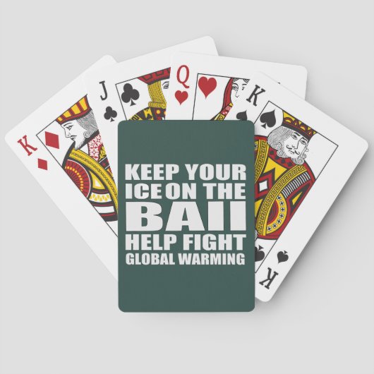 Help de opwarming van de aarde te bestrijden pokerkaarten (Achterkant)