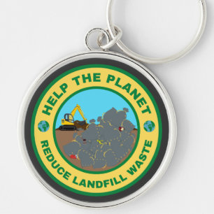 Help de planeet het afval van stortplaatsen te ver sleutelhanger