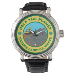 Help de planeet om afval te verminderen horloge