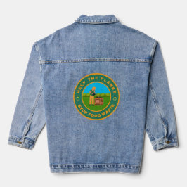 Help de planeet om voedselverspilling te stoppen denim jacket