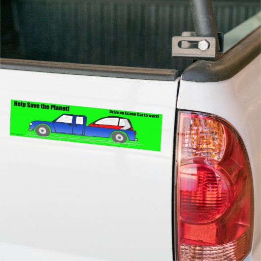 Help de planeet te redden bumpersticker (Op Truck)