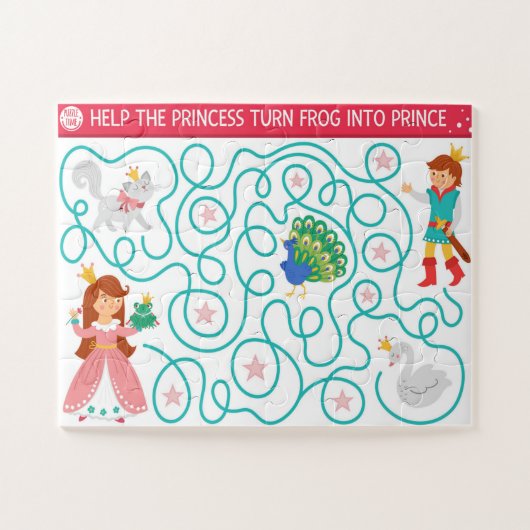 Help De Prinses De Kikker In Een Prins Veranderen Legpuzzel (Horizontaal)