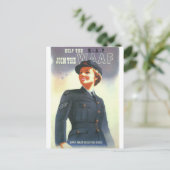 Help de R.A.F. Doe mee met het Poster WAAF_Propaga Briefkaart (Staand voorkant)