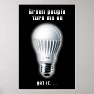 Help de wereld te veranderen met een gloeilamp-pos poster
