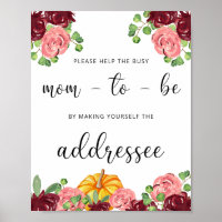 Help de zwangere mama met het adresseren van een e