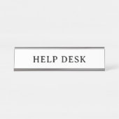 HELP DESK | Professioneel modern bureau Naambordje (Voorkant)
