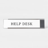 HELP DESK | Professioneel modern bureau Naambordje (Voorkant)