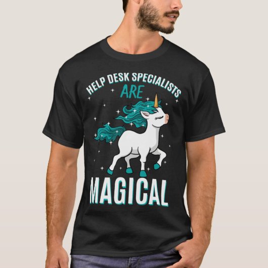 Help Desk Specialists Are Magical Unicorn Assistan T-shirt (Voorkant)