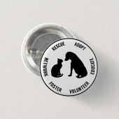 Help dierenwelzijn ronde button 3,2 cm (Voorkant /achterkant)