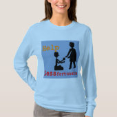 Help ;ess Fortueel op Blue T-shirt voor Vrouw (Voorkant)