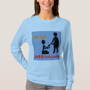 Help ;ess Fortueel op Blue T-shirt voor Vrouw
