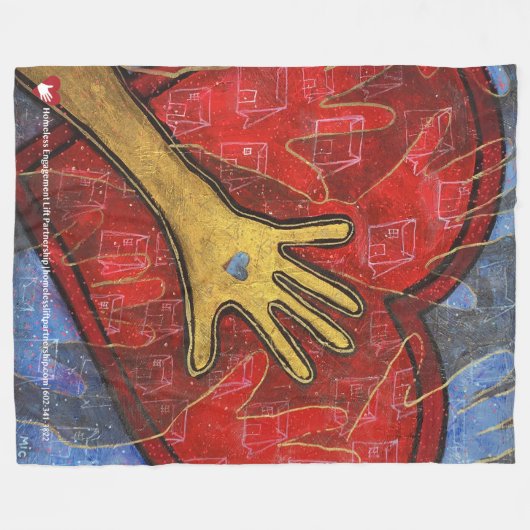 HELP Fleece Blanket Deken (Voorkant (Horizontaal))