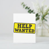 Help-gewenst teken briefkaart (Staand voorkant)