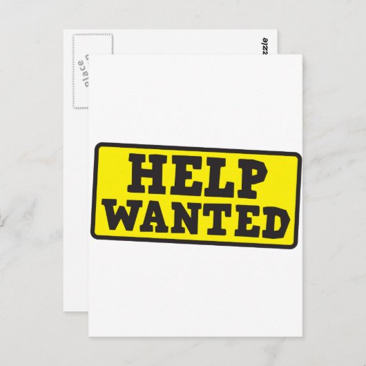 Help-gewenst teken briefkaart (Voorkant / Achterkant)