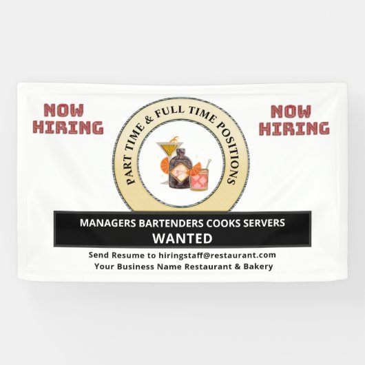 Help Gewilde vacatures Werknemers Personaliseren Spandoek (Horizontaal)