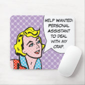Help Gezocht stripboek Mousepad Muismat (Met muis)