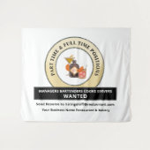 Help Gezocht Vacatures Inhuren Sign Personaliseren Wandkleed (Voorkant (horizontaal))