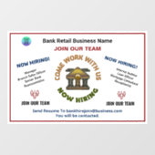 Help Gezochte Aangepaste Logo voor werknemers in h Raamsticker (Vel)