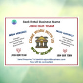 Help Gezochte Aangepaste Logo voor werknemers in h Raamsticker (Vel 3)