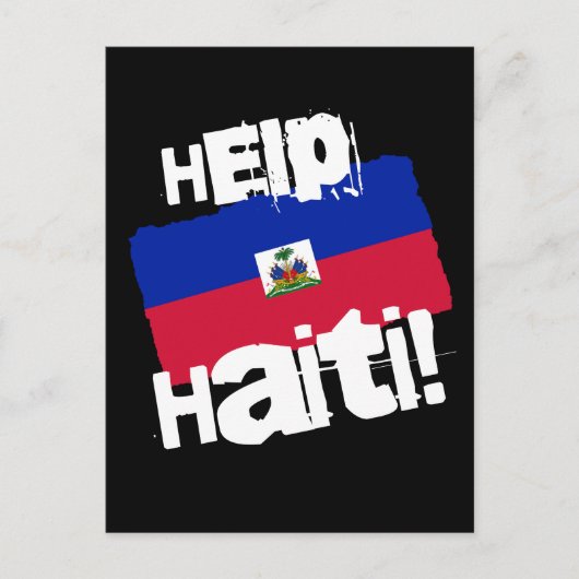 Help Haïti! Briefkaart (Voorkant)