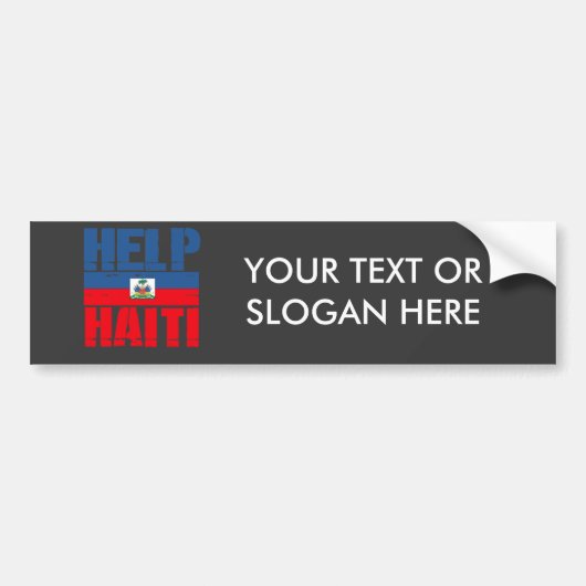 HELP HAITI BUMPERSTICKER (Voorkant)