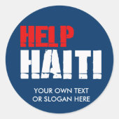 HELP HAITI RONDE STICKER (Voorkant)