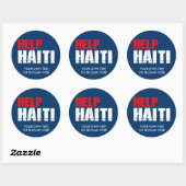 HELP HAITI RONDE STICKER (Vel)