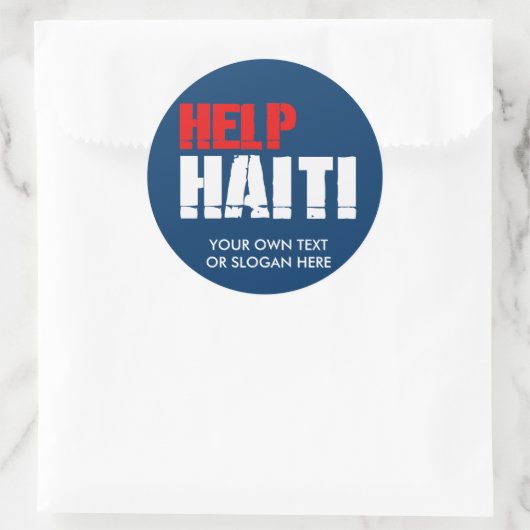 HELP HAITI RONDE STICKER (Tas)